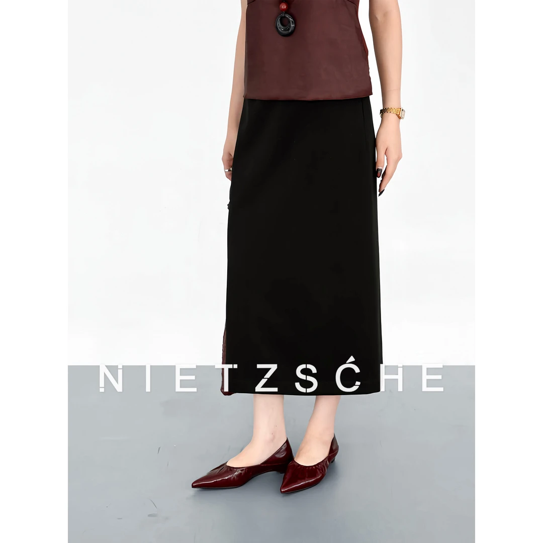 Nietzsche｜Lily醋酸半裙｜大N货！垂感出众不显胯不贴臀半身裙61979