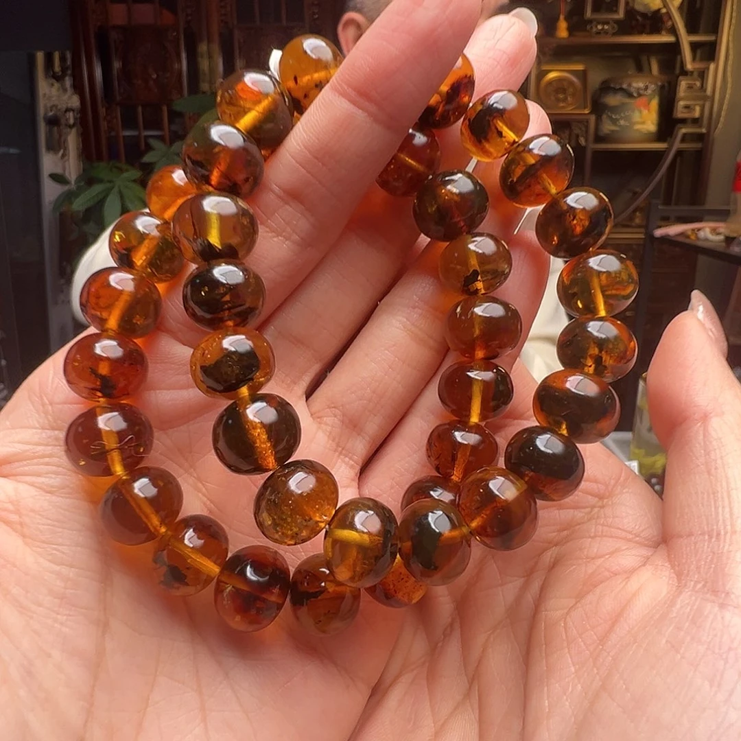 琥珀未镶嵌裸石抚顺琥珀10353十二多样性发其一