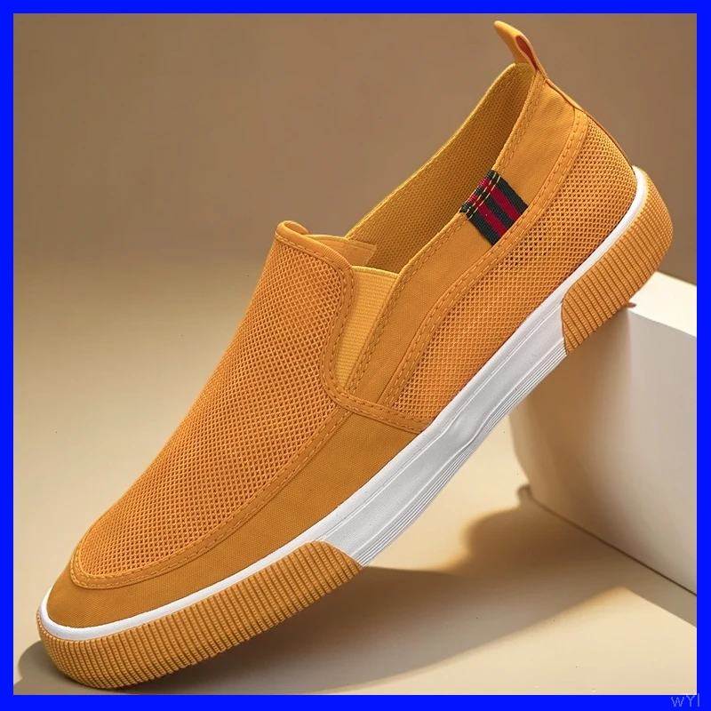 男鞋夏季低帮2025新款网面薄款镂空网鞋运动休闲板鞋夏天潮鞋软底