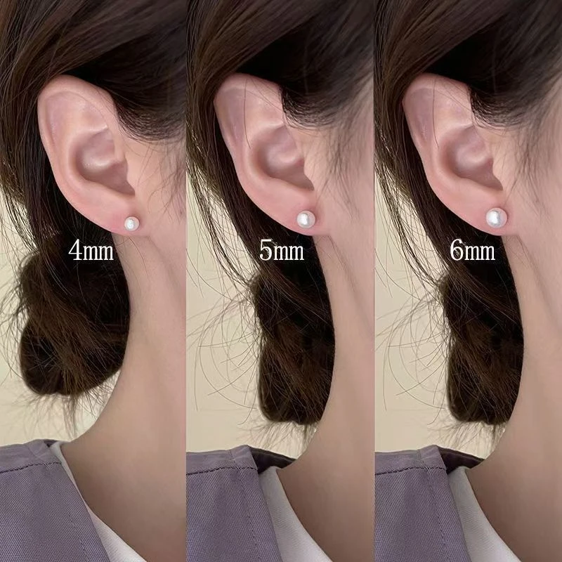 合金耳饰 简约迷你仿珍珠耳钉女ins防过敏养耳洞耳环百搭气质耳饰
