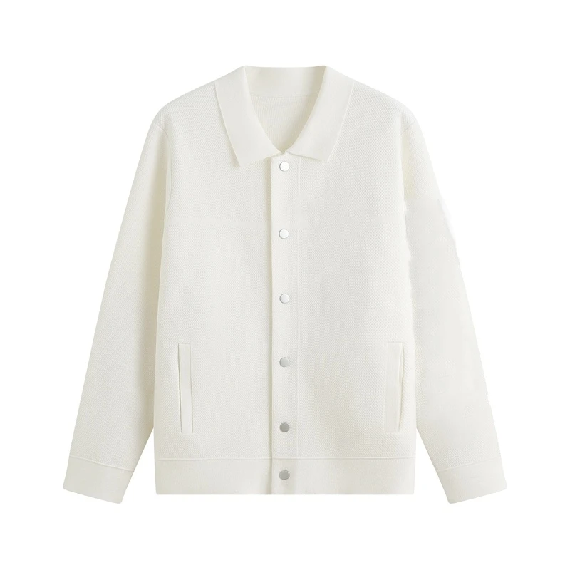 BAOFAHU三条杠撞色轻奢风休闲时尚翻领外套针织上衣-55553