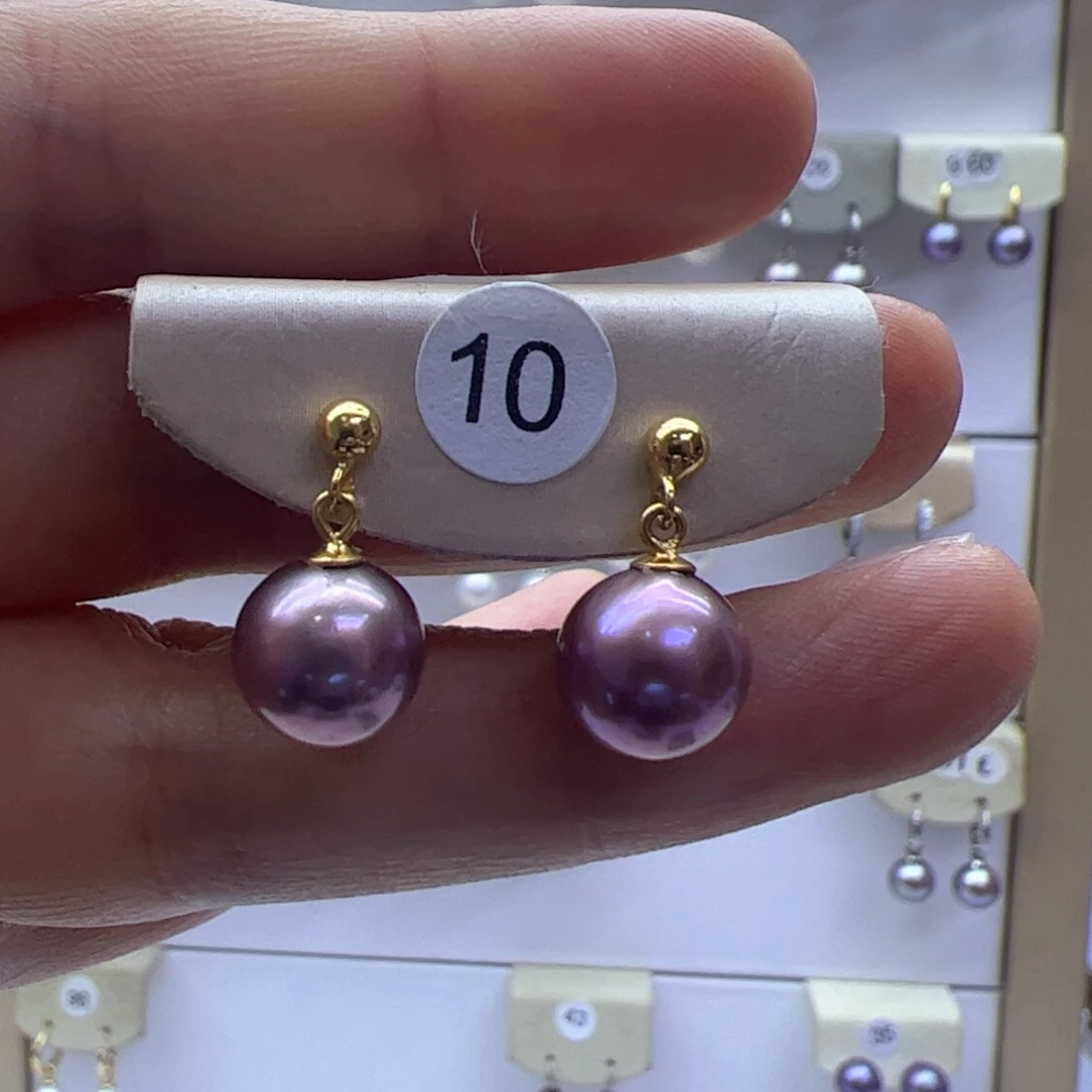 淡水珍珠耳饰银S925镶嵌