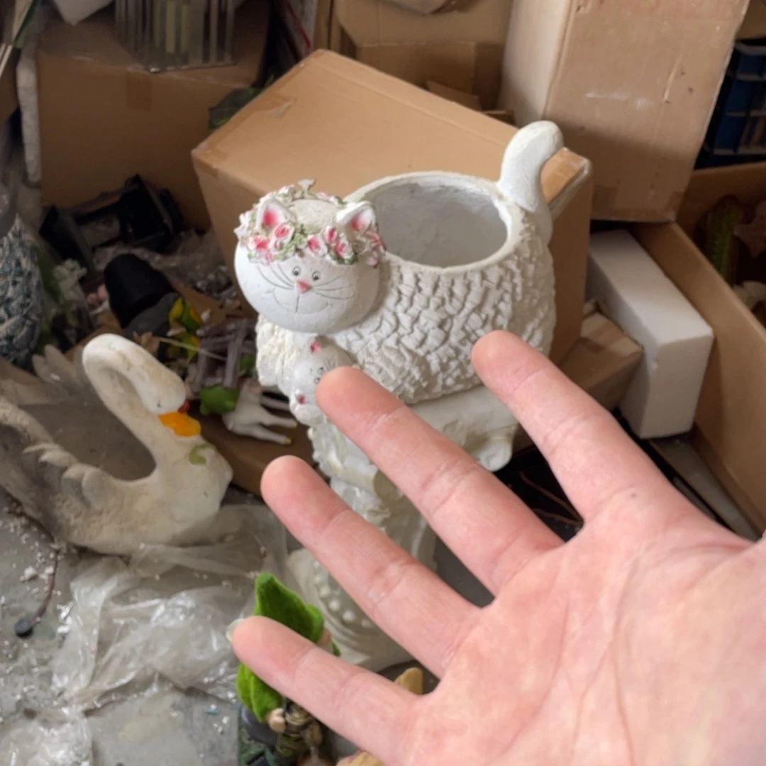 【闪购商品】氧化镁母子猫咪盆