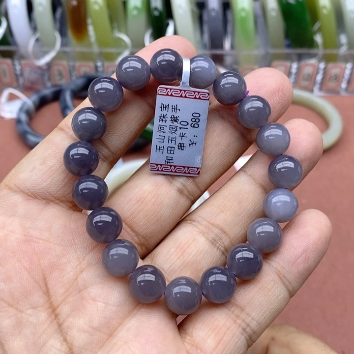 和田玉未镶嵌手串卡10