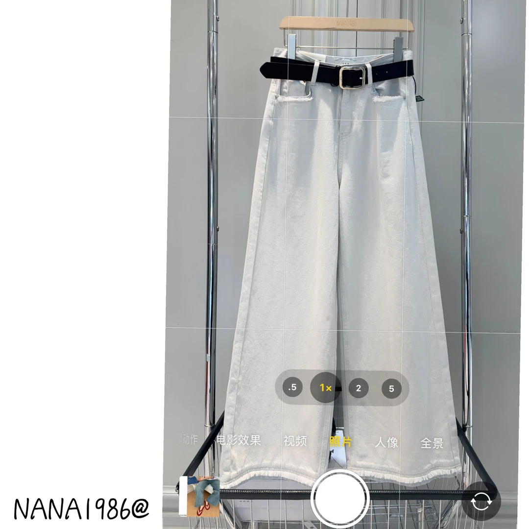 NANA家【毛边】高腰显瘦阔腿裤@0323