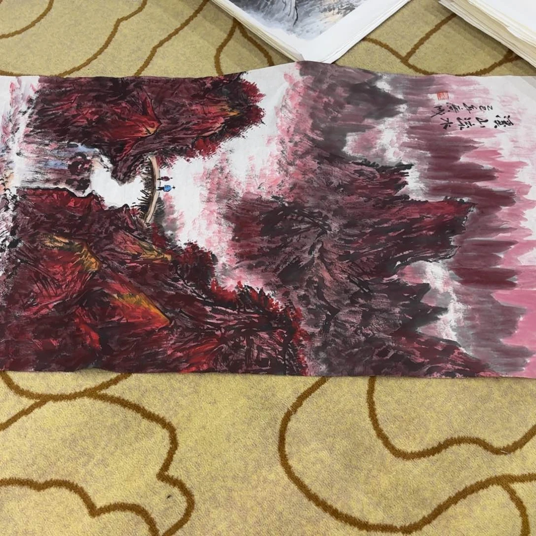 忍***风国画崔广成+拖欣童