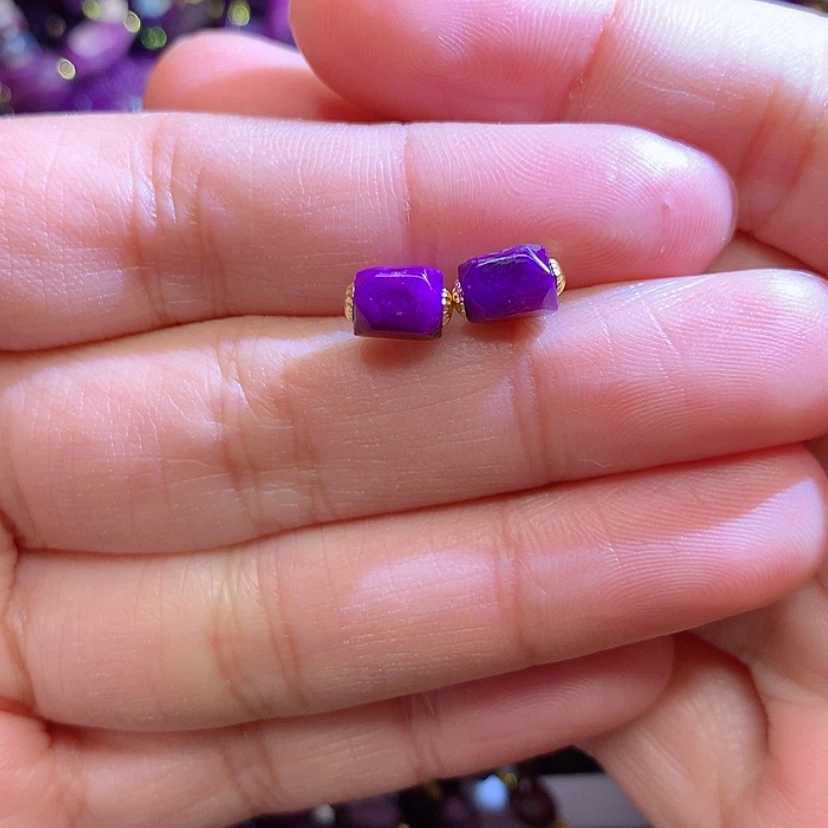 【闪购商品】苏纪石（舒俱来）耳钉18K金镶嵌