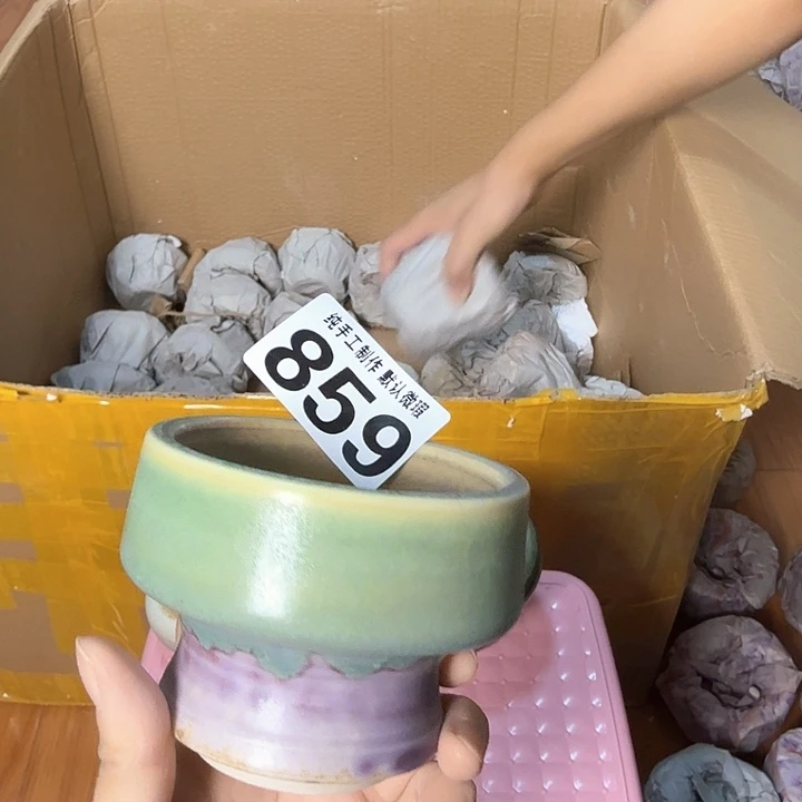 景德镇手工陶瓷盆 口8