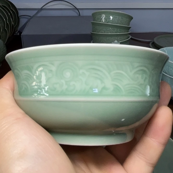 瓷瑕疵 4.5 英寸海浪碗 1 只