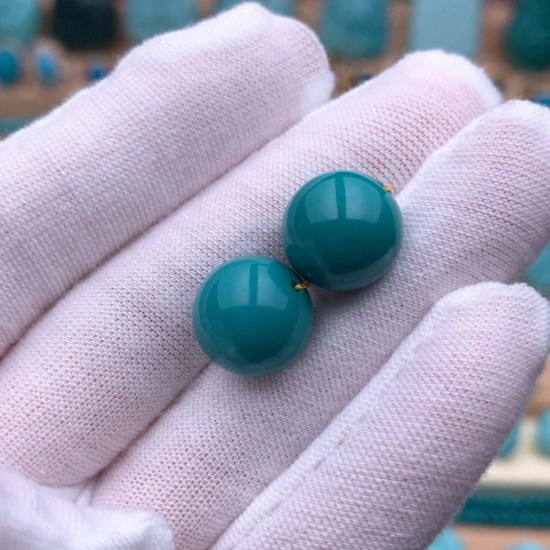 绿松石未镶嵌珠宝奇石13.2mm