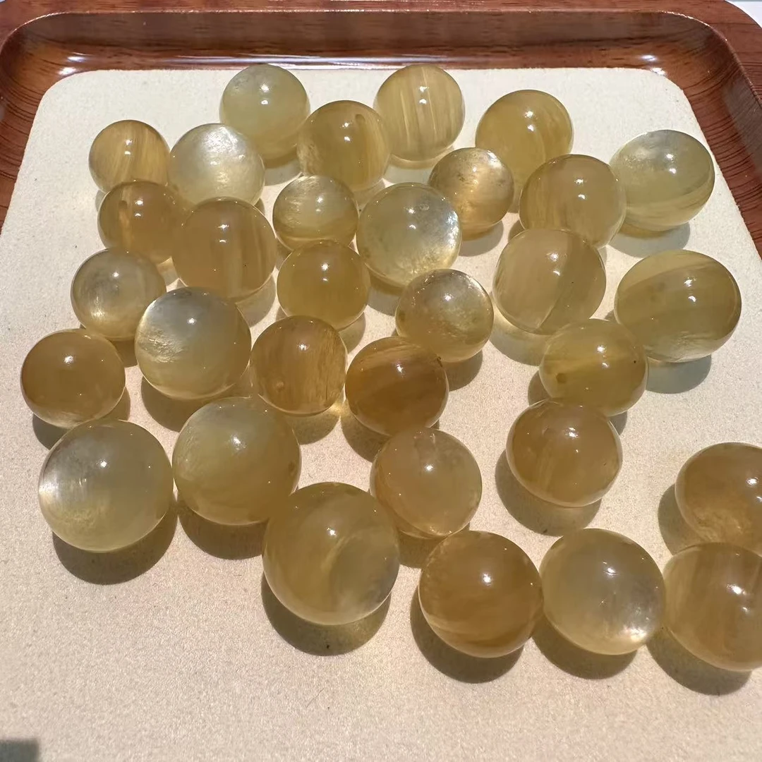 金锂云母散珠DIY水晶手串配珠配饰珠径约12-14mm