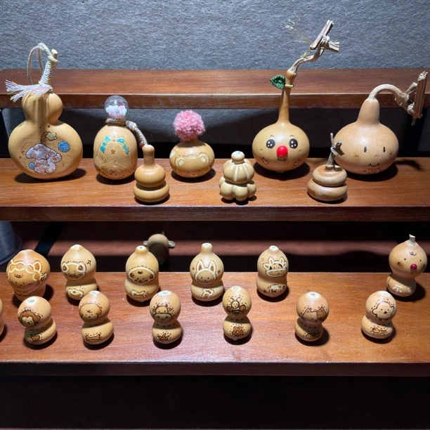 【直播间一物一拍】天然手工小葫芦文玩手把挂件车挂摆件福禄满满