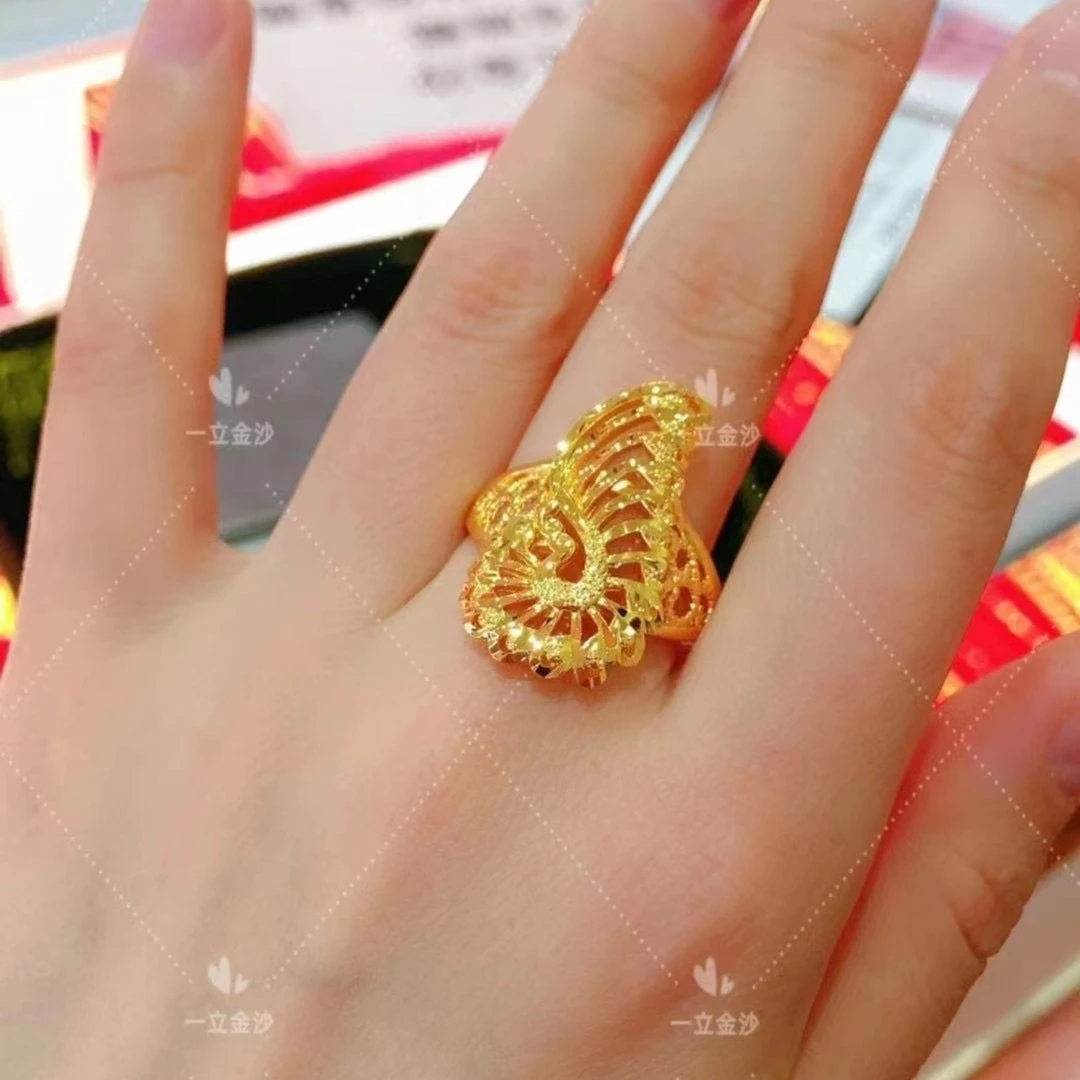 合金戒指 孔雀美式戒指