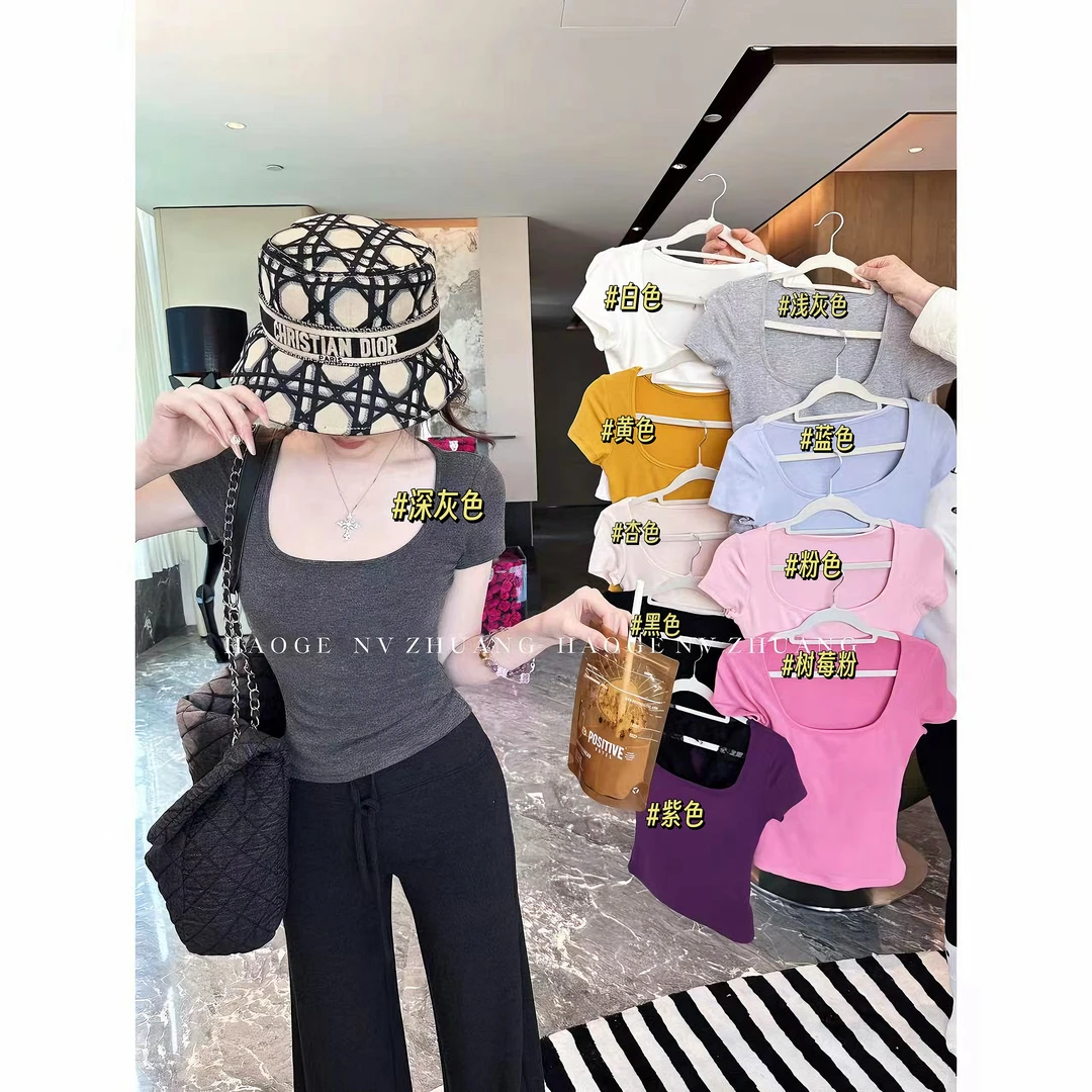 浩哥严选●面膜T‘’C5TX1204A纯欲感T恤预（送胸垫，胸垫可拆卸）时尚