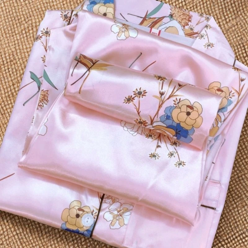 冰丝睡衣女夏季薄款短袖长裤套装2025新款薰衣草春秋款女士家居服