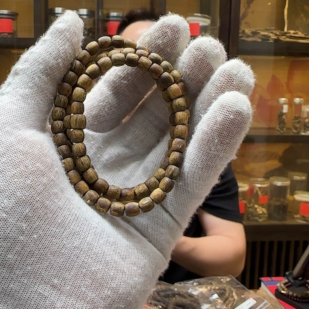 手串沉香木綄**福国香棋楠鼓珠5.8mm9.6g