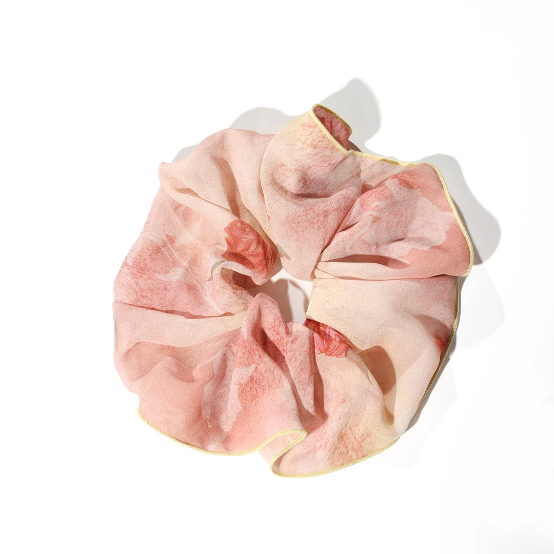 挽梦新款时尚小清新花色纱纱发圈2065