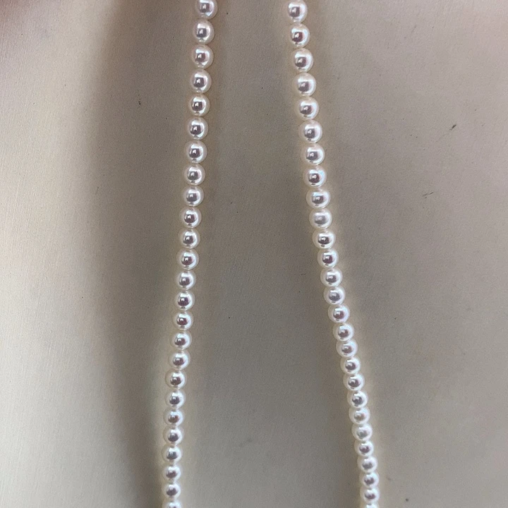 淡水珍珠颈饰银S925镶嵌4-4.5mm极光