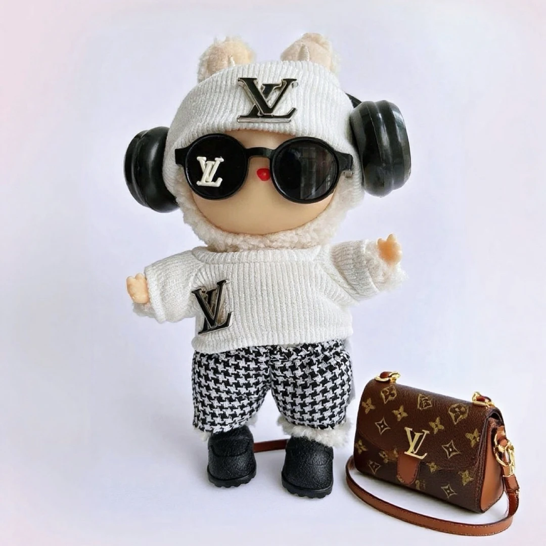 【LV 秋冬款】拉布布 lv 娃衣 labubu 娃衣 lv 高富帅
