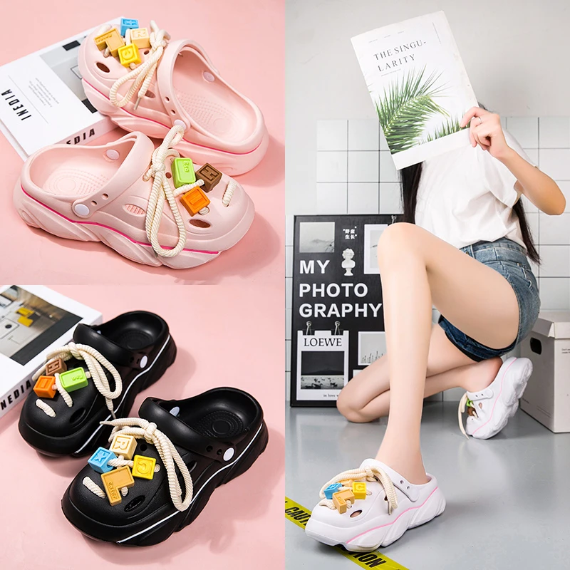 B700-799洞洞鞋EVA女鞋沙滩鞋夏季情侣外穿软底潮流防滑鞋子