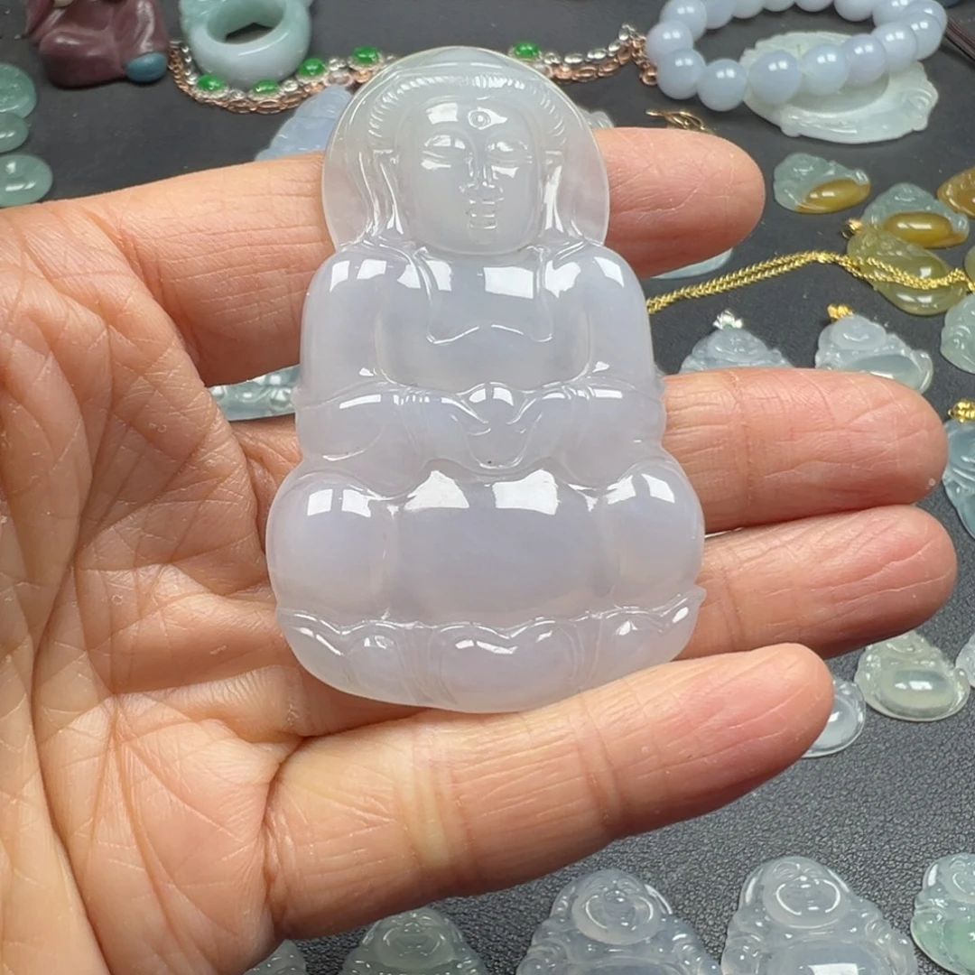 翡翠未镶嵌颈饰大观音