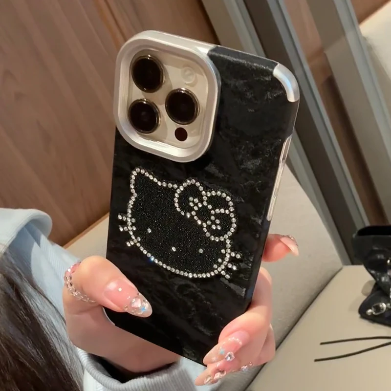 雅天立高级感少女心闪钻KT适用iPhone16苹果13promax手机壳15新款