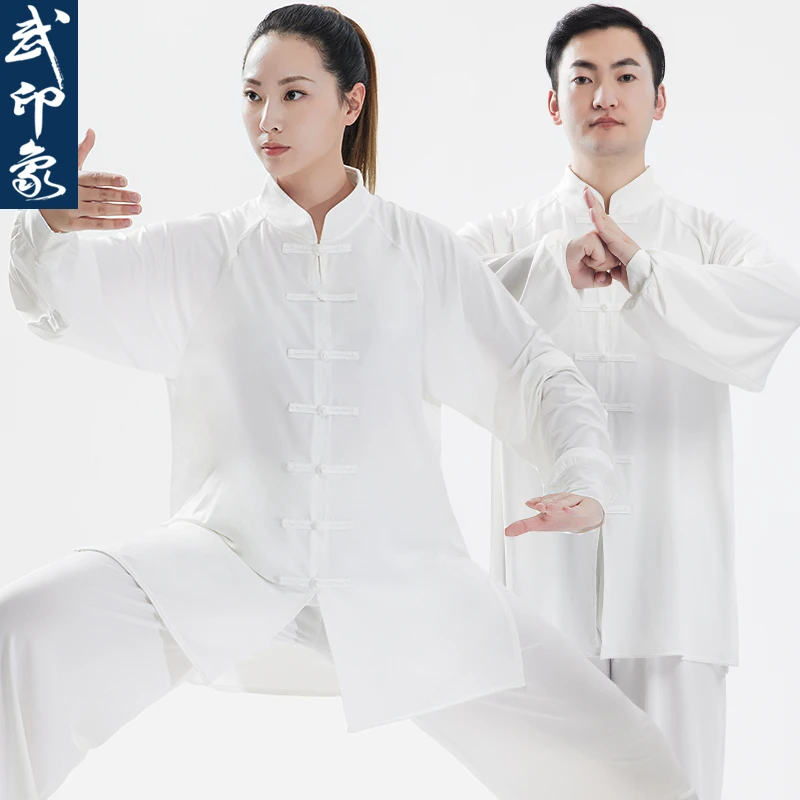 高档太极服装男女款春夏秋季新款牛奶丝太极拳服练功服装八段锦