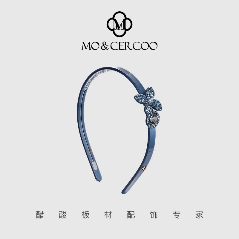 Mo&Cercoo醋酸发箍女洋气时尚压发头箍设计感百搭水晶发卡头饰品