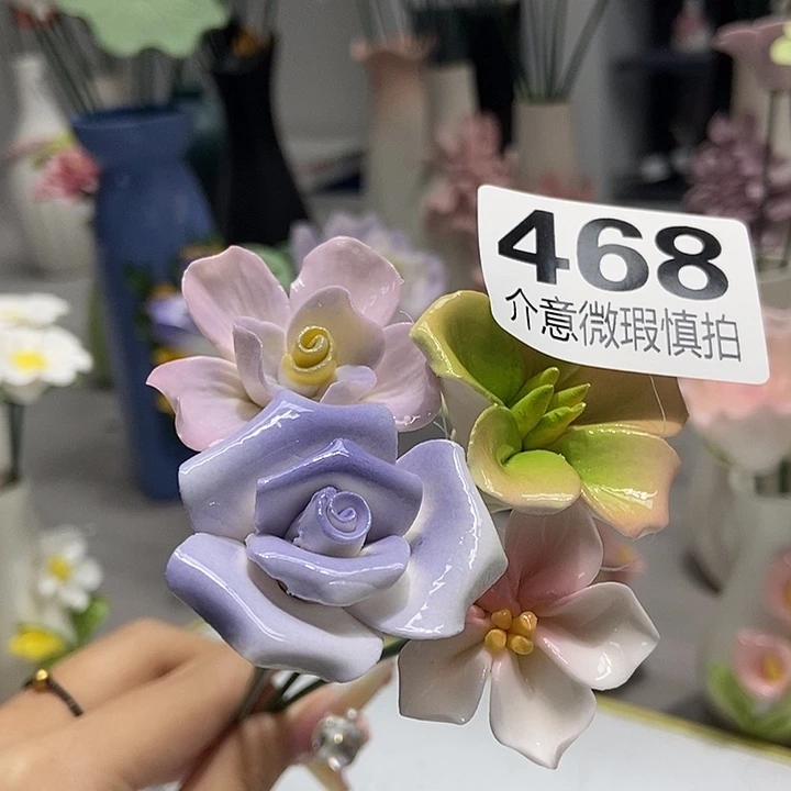 陶瓷纯手工捏花设计