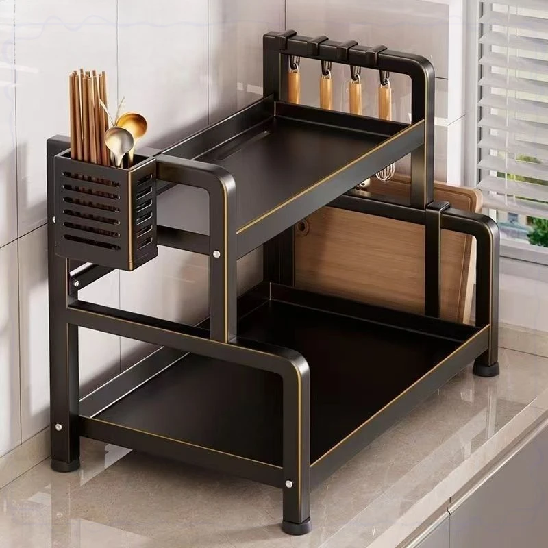 新款加厚调料架厨房调味品置物架调料架台面刀具筷子多功能收纳架