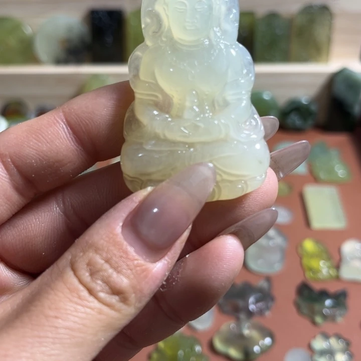 蛇纹石玉合金颈饰