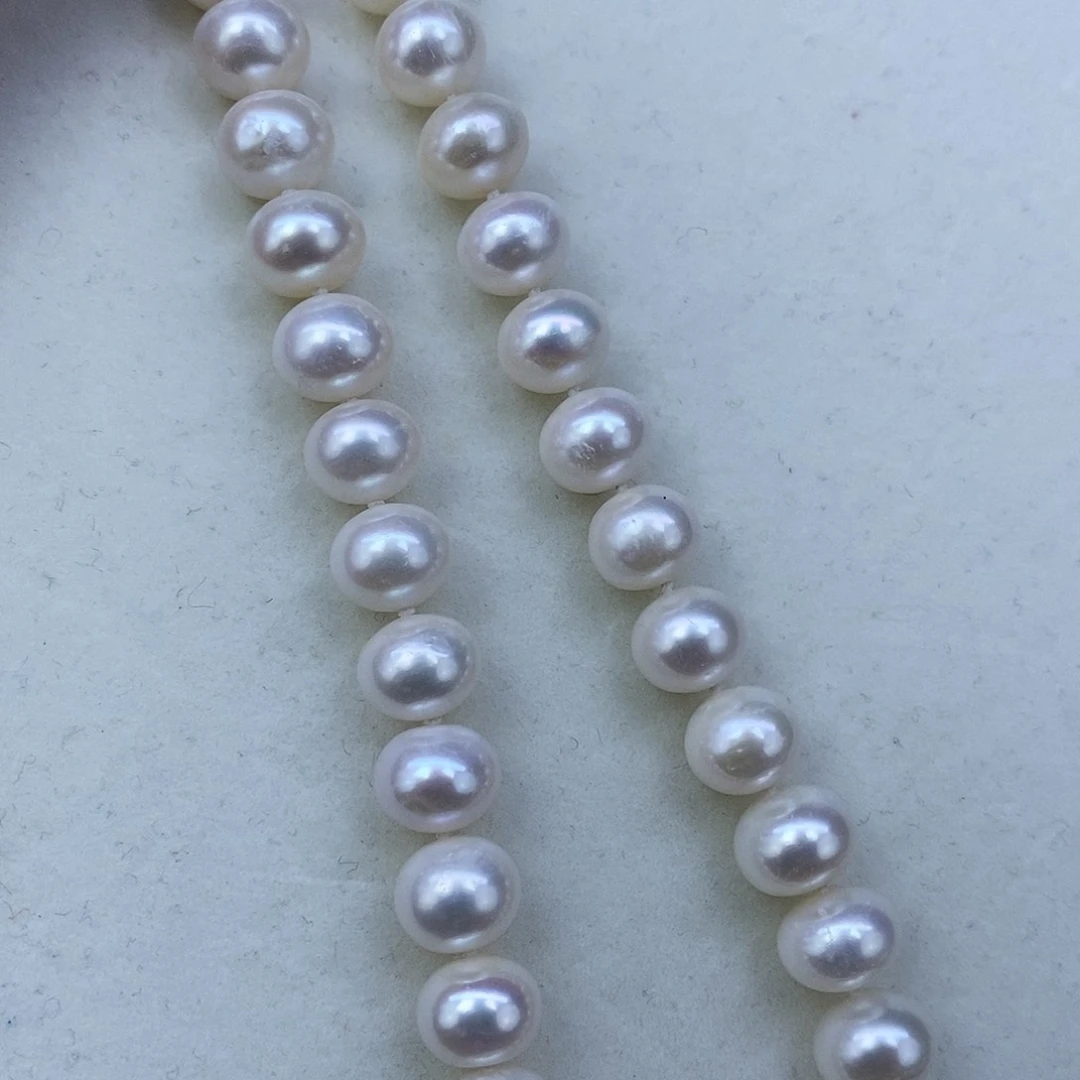 淡水珍珠颈饰银S925镶嵌➕10