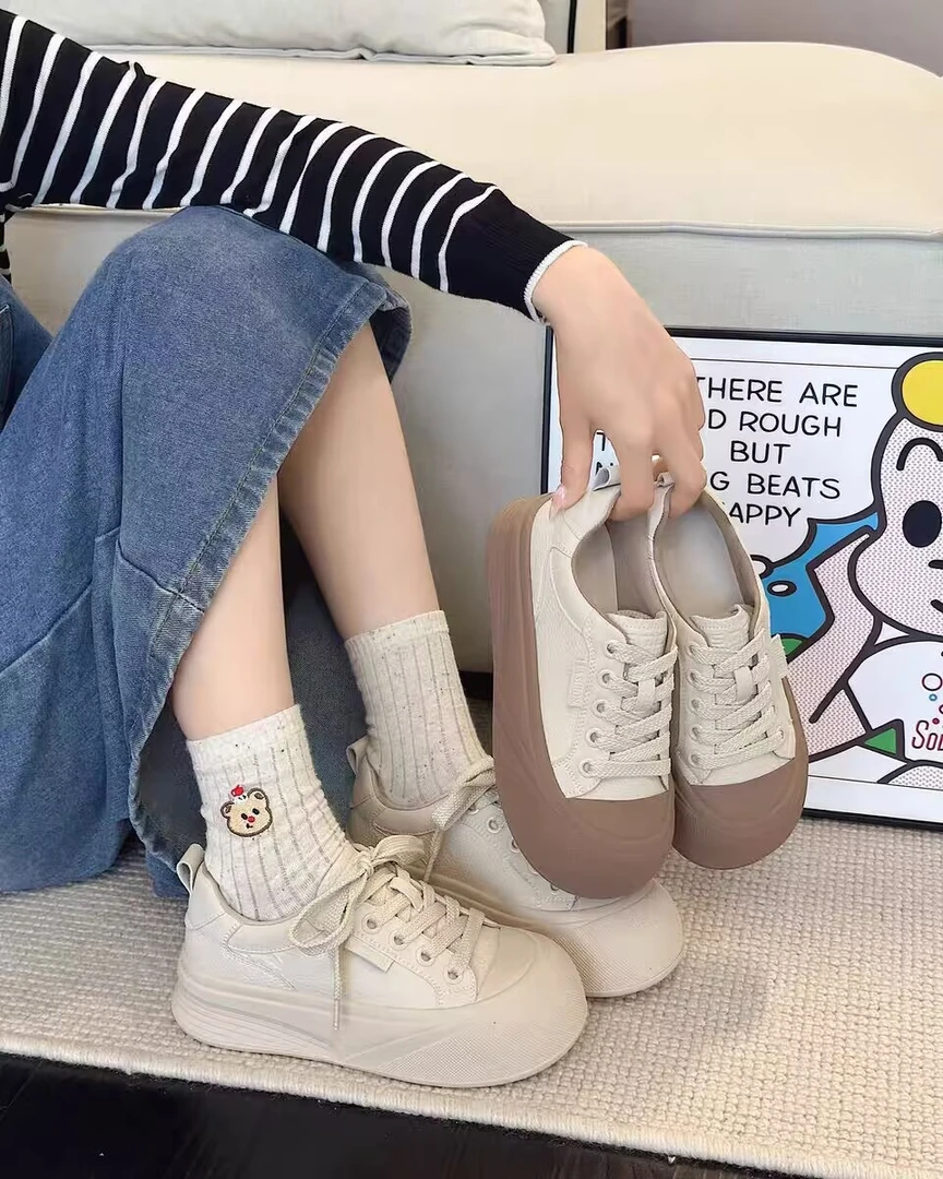 C06新款小白鞋网面休闲鞋时尚潮款老爹鞋百搭运动鞋贝壳头女鞋