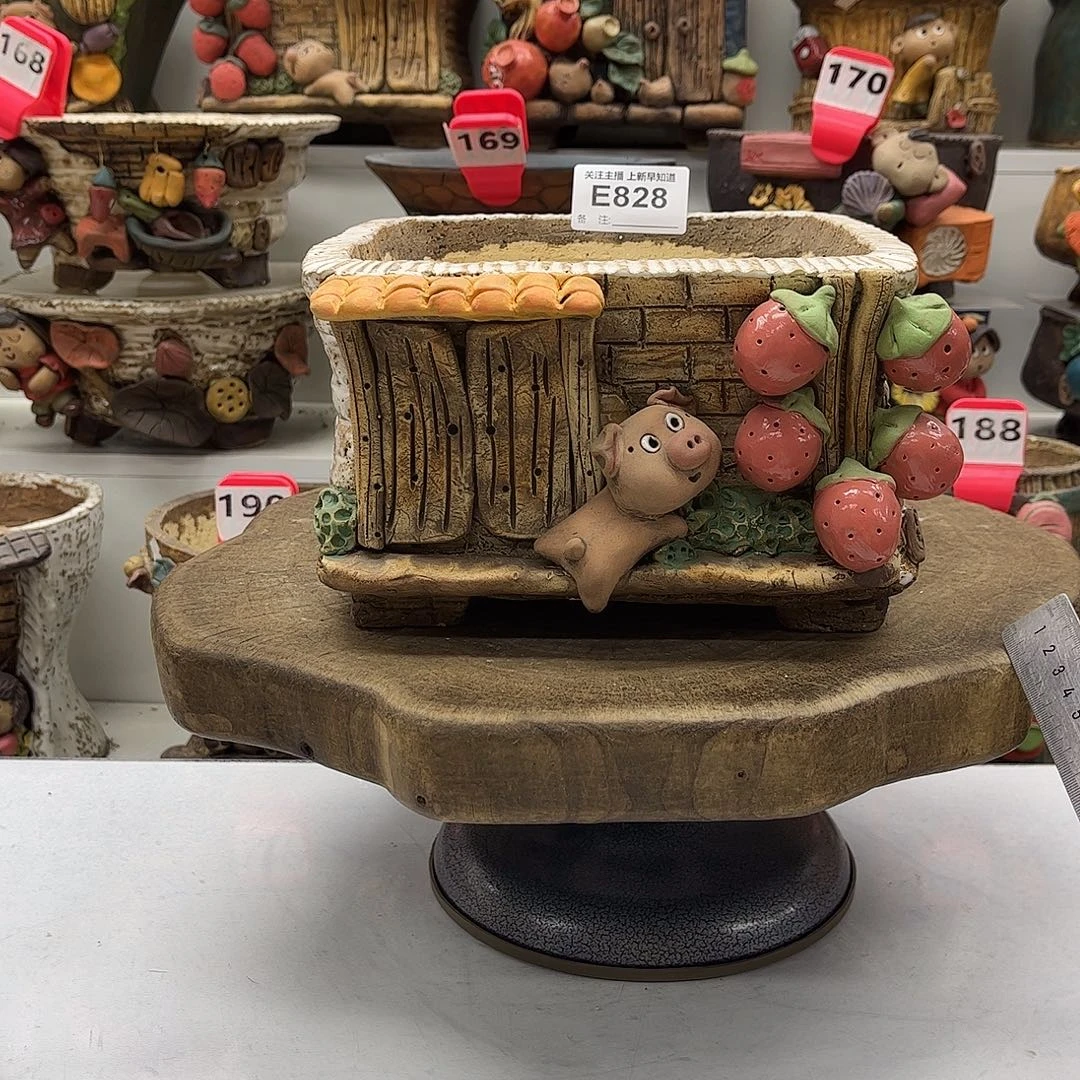 花盆828嘻哈粗陶手捏