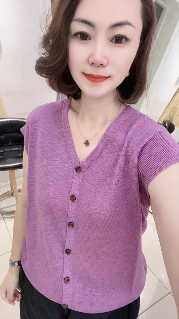 2025时尚v领洋气针织衫