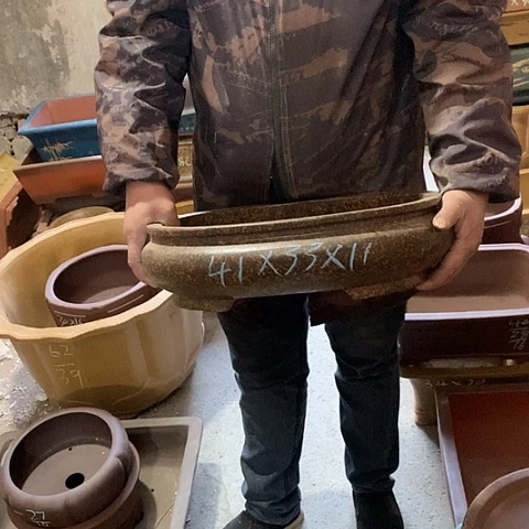 紫砂花盆手工制作