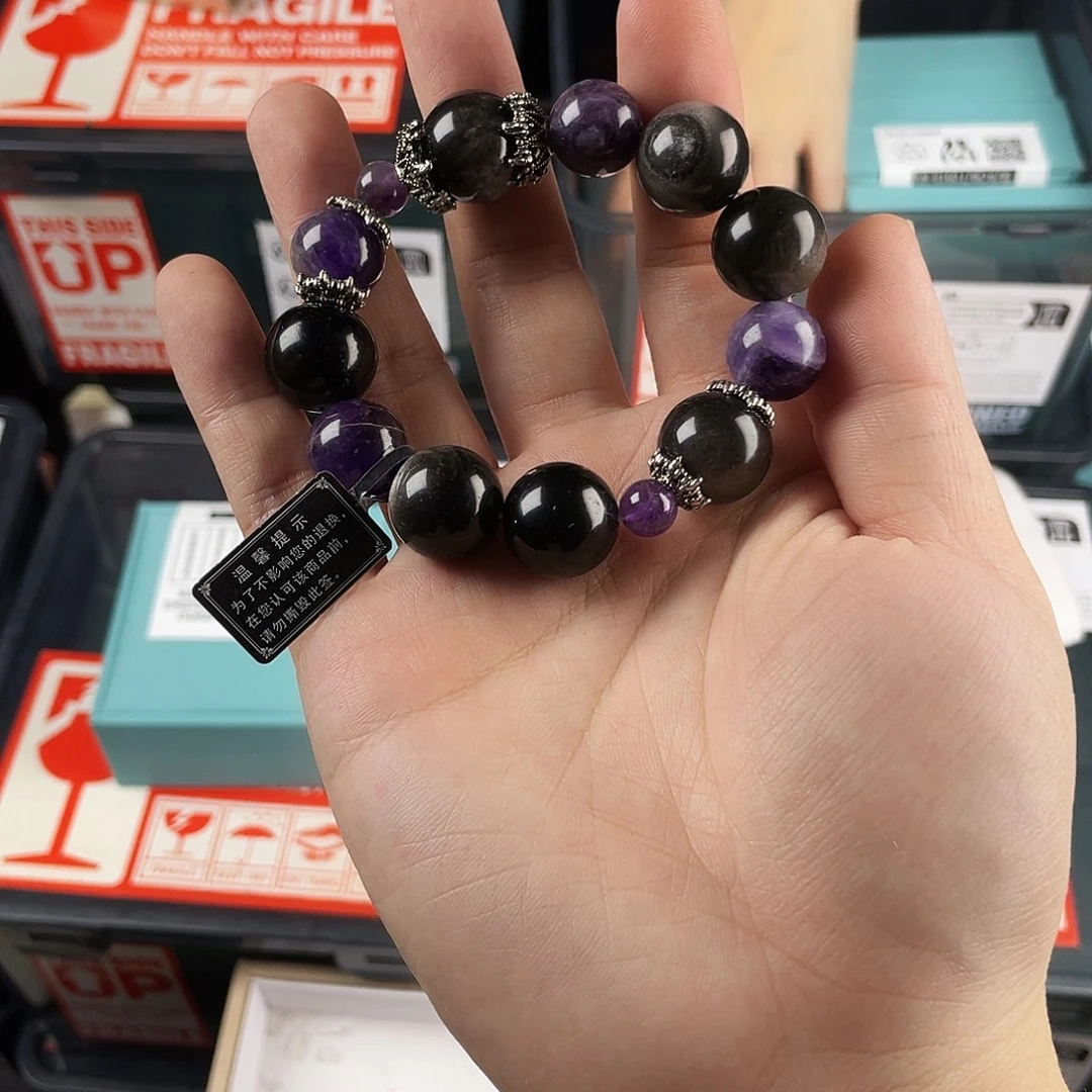 水晶手链银S925镶嵌