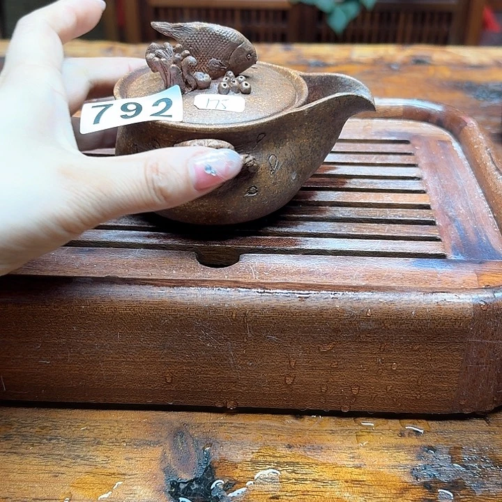 纯手工制作粗陶茶具
