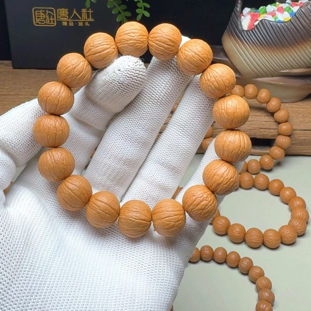 猴头核桃手串16中三维同尺聚宝盆