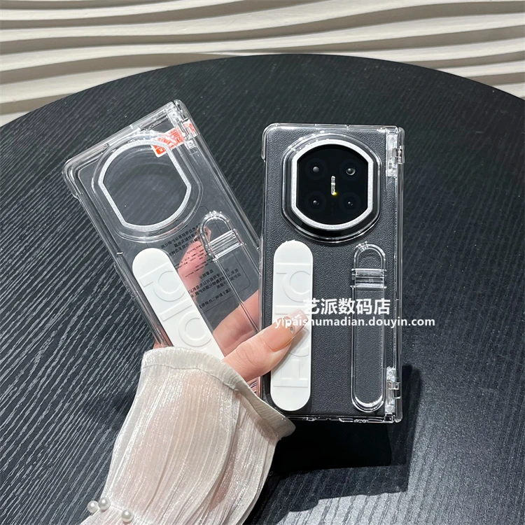 适用华为mate x7手机壳x5折叠x6典藏版简约透明手腕支架全包铰链