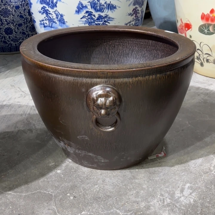 古铜带狮子头口径63高度42