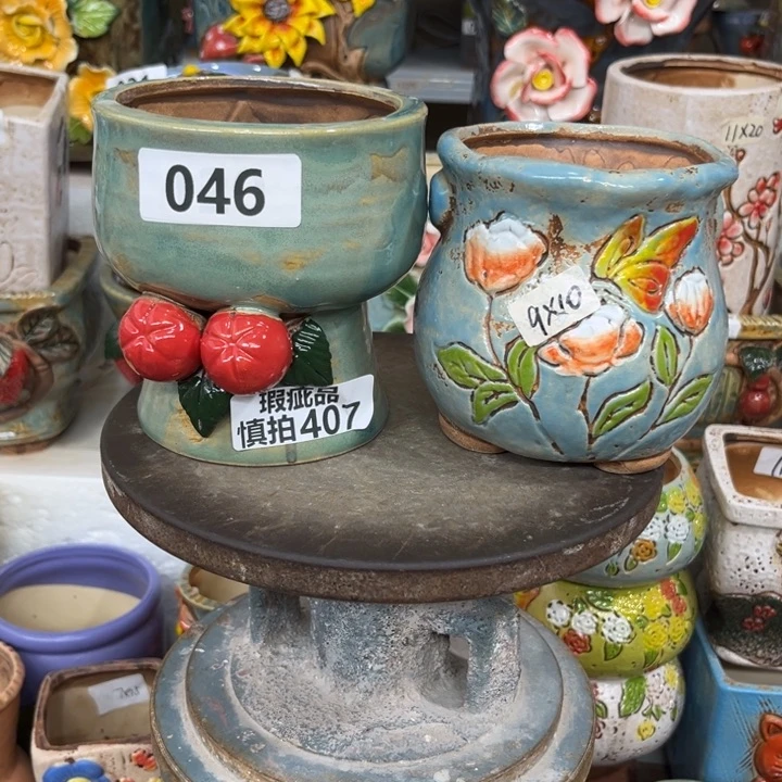 紫砂花盆粗陶材质多肉花盆