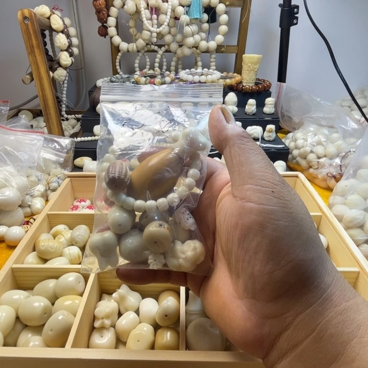 七*?象牙果雕刻所有一起