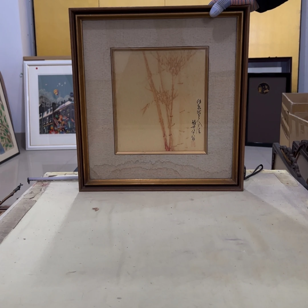 用***4绘画屏风框画茶空间设计