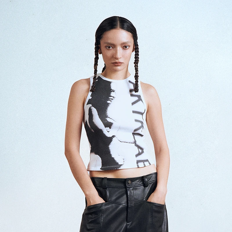 【AUNISEX专属】AKTK 低保真印花锁扣背心 6D2B0511H887