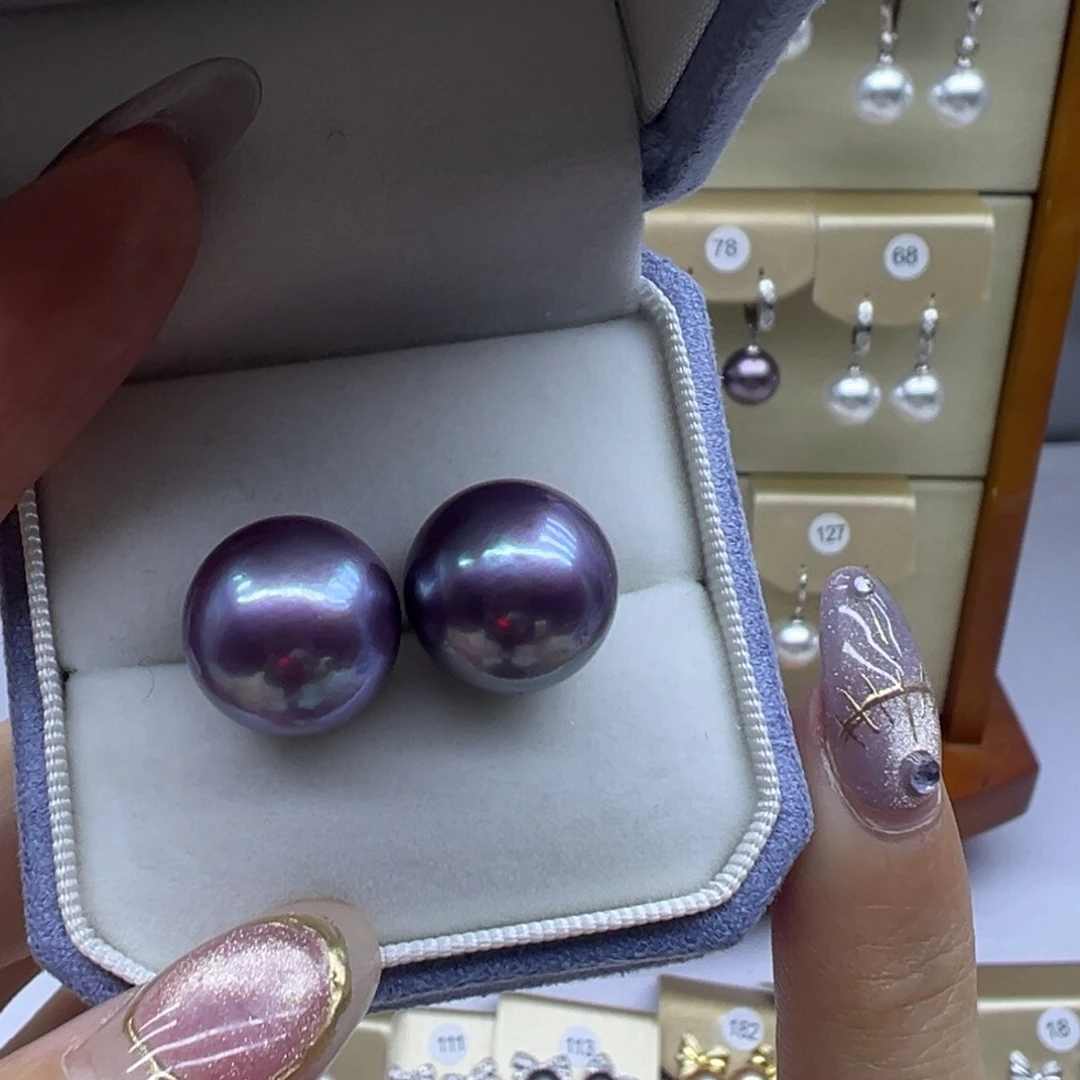 耳饰淡水珍珠银S925镶嵌