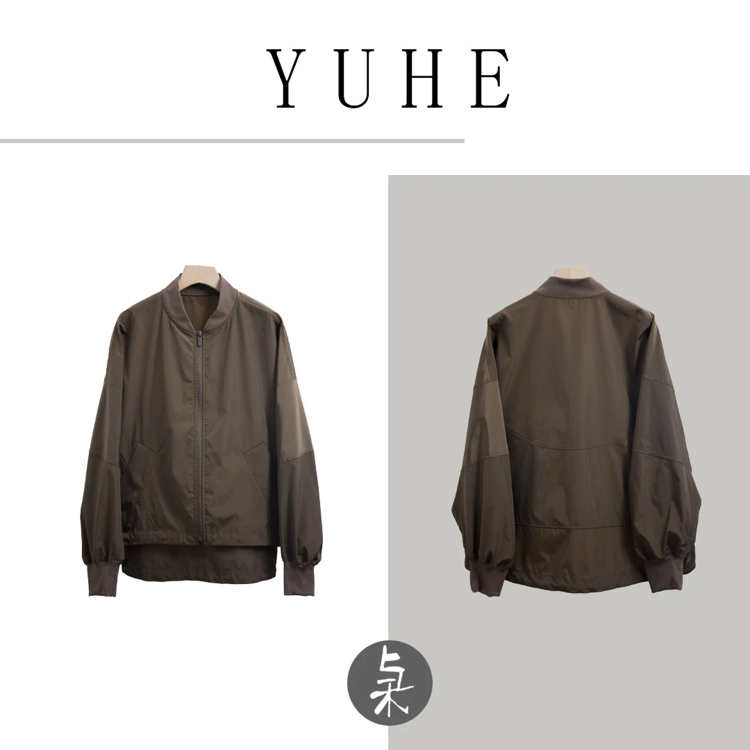 【YU HE】与禾上新蝙蝠袖工装慵懒风夹克外套（YH25JK022402）