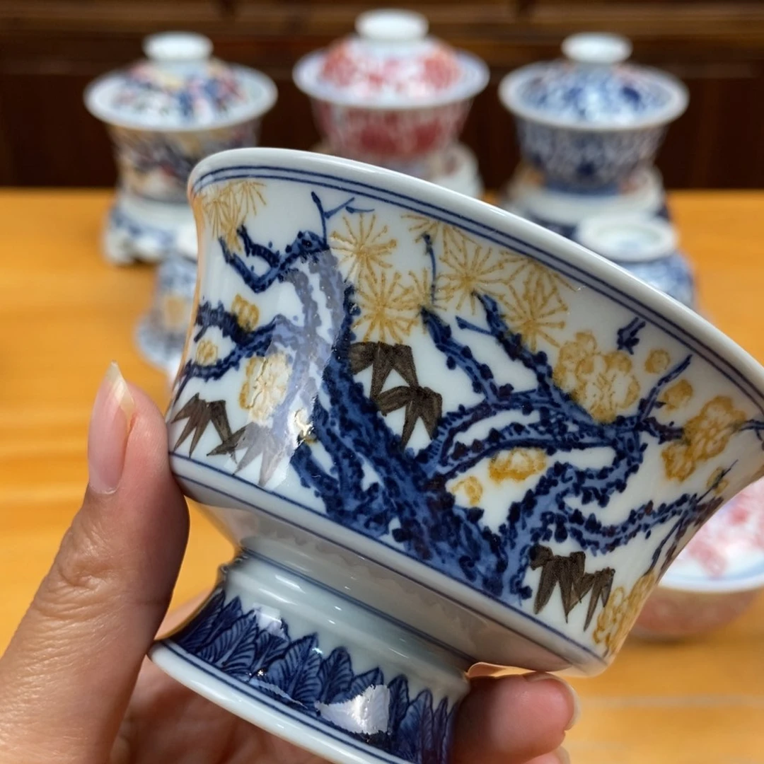 手绘现代茶具非古董
