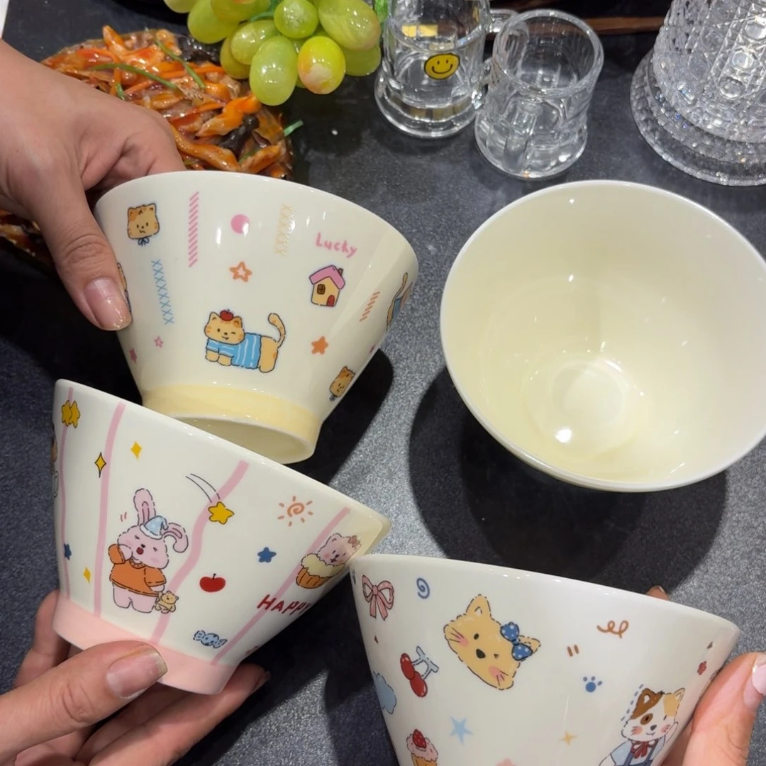 瓷四个米饭碗四个四个