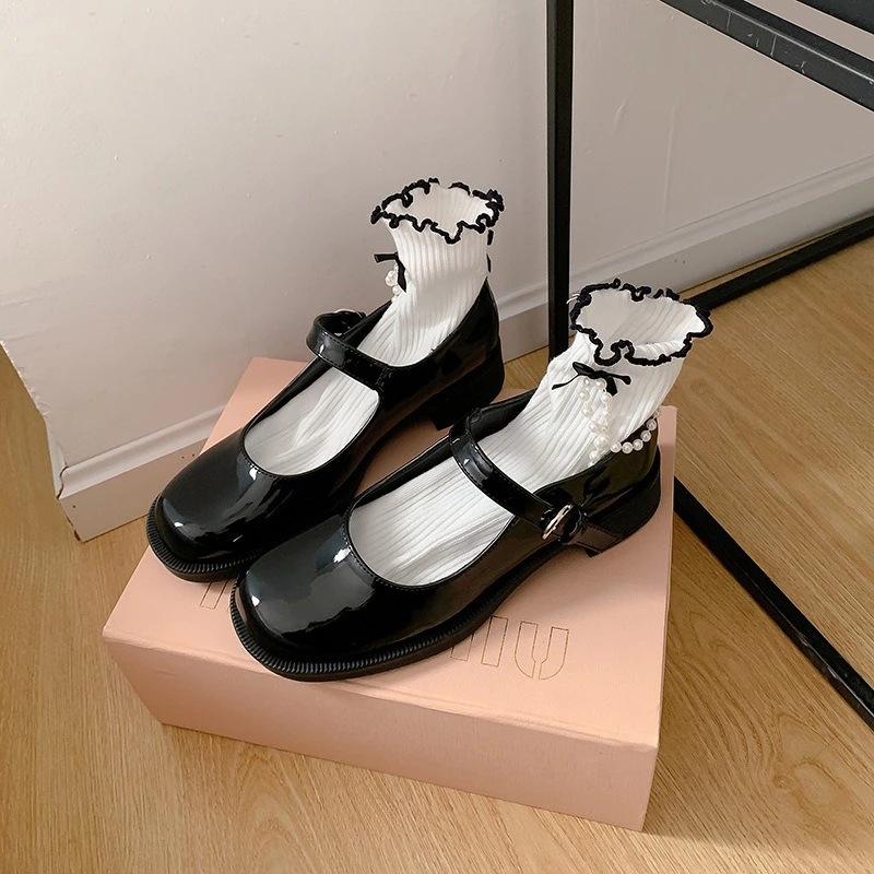 真皮复古玛丽珍鞋2025年秋冬显脚小粗跟JK鞋日系小皮鞋学生单鞋女